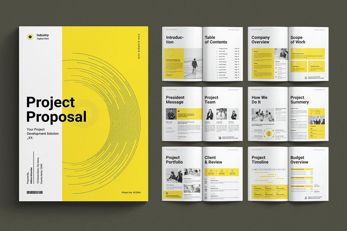 Project Proposal Template, a Brochure Template by E-Type (Photo 1 of 6)