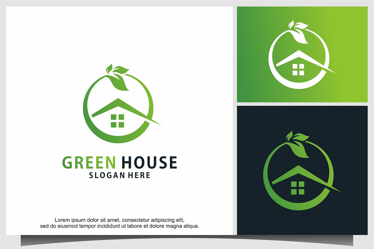 home nature or green house logo, a Branding & Logo Template by ebinta99