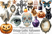 Vintage Gothic Halloween Elements, a Graphic by Libby Wishes (Thumbnail 1 of 5)