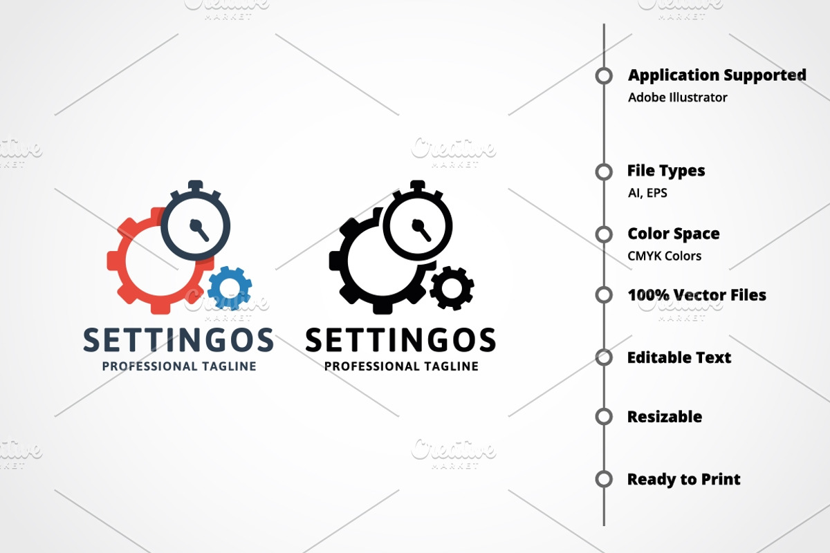 Settingos Logo, a Branding & Logo Template by Design_Planet