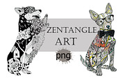 Zentangle dog art, an Illustration by JuliaFast (Thumbnail 1 of 3)