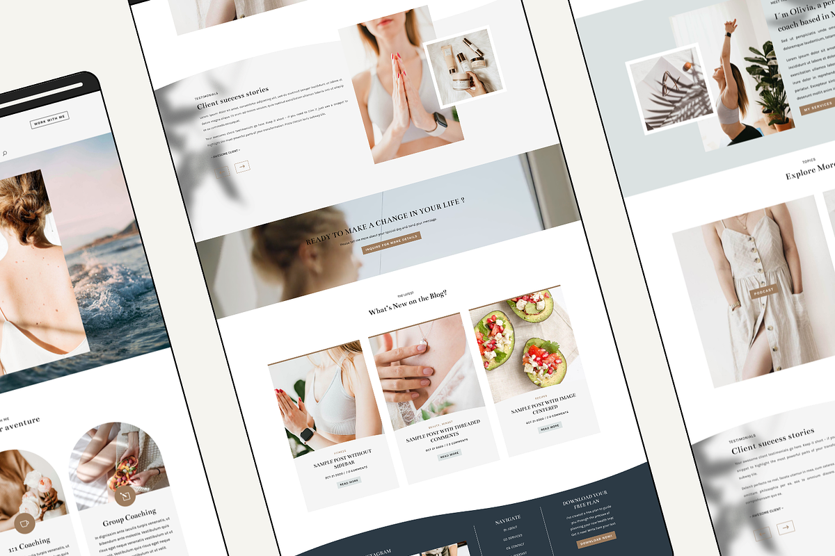 Health WordPress Theme Olivia Pro, a WordPress Template by Lovely Confetti (Photo 2 of 5)