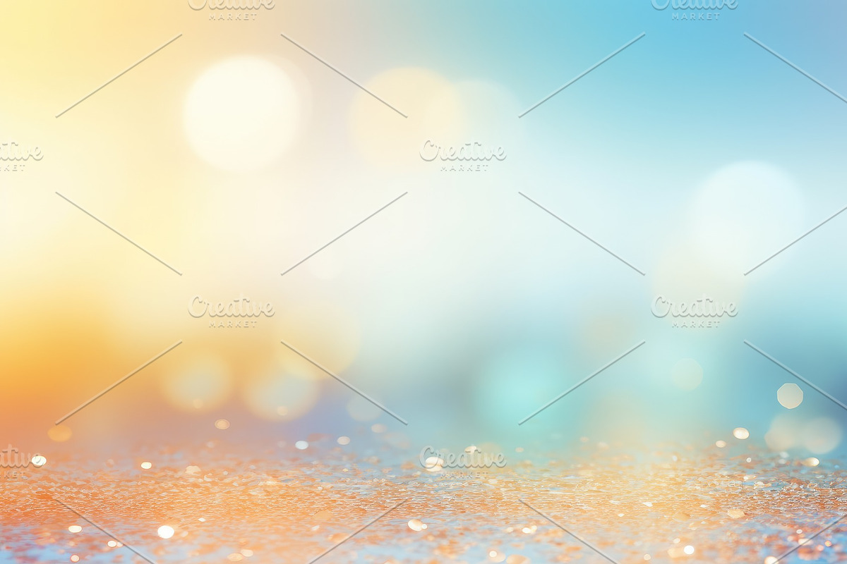 Golden Summer Glow: Abstract Bokeh Light Sparkles on Shimmering, a Seasonal Illustration by José Manuel Gelpi
