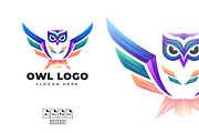 Owl Gradient Logo Template, a Branding & Logo Template by Artlogs x Modaldesain (Thumbnail 1 of 2)