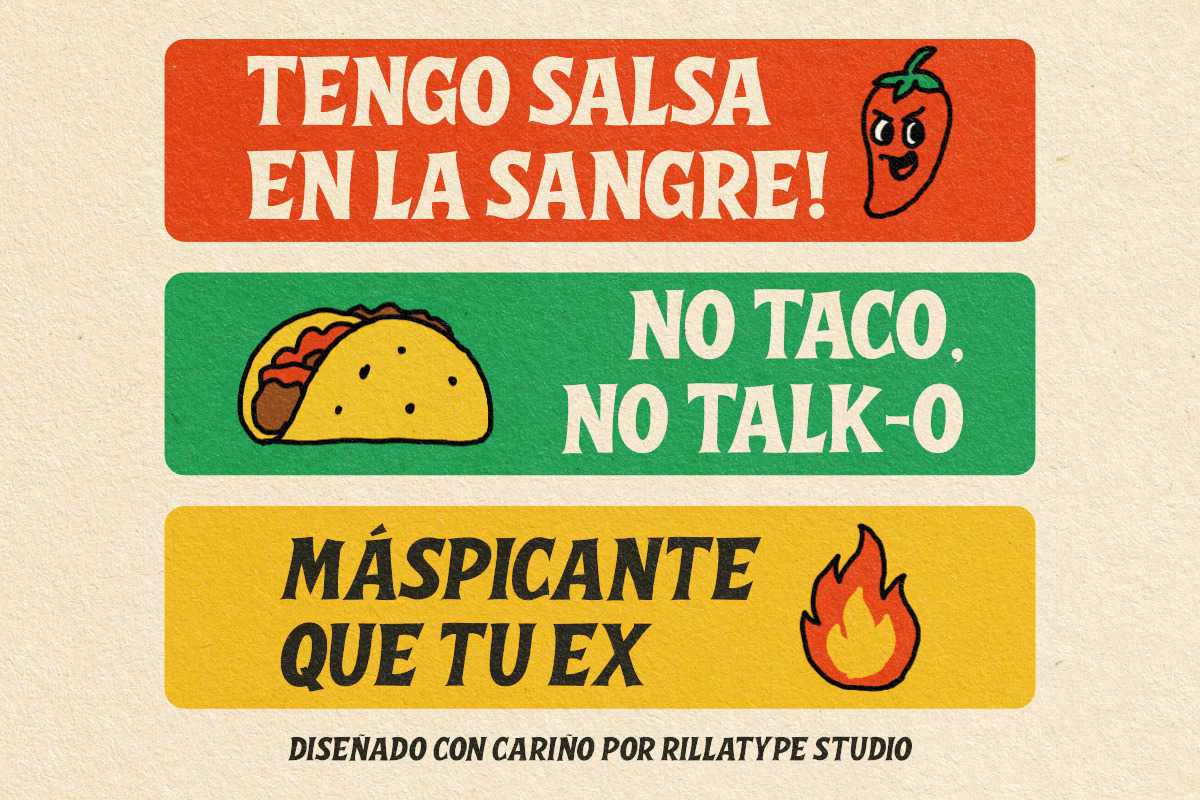 Fuego Lindo, a Sans Serif Font by Rillatype (Photo 3 of 8)