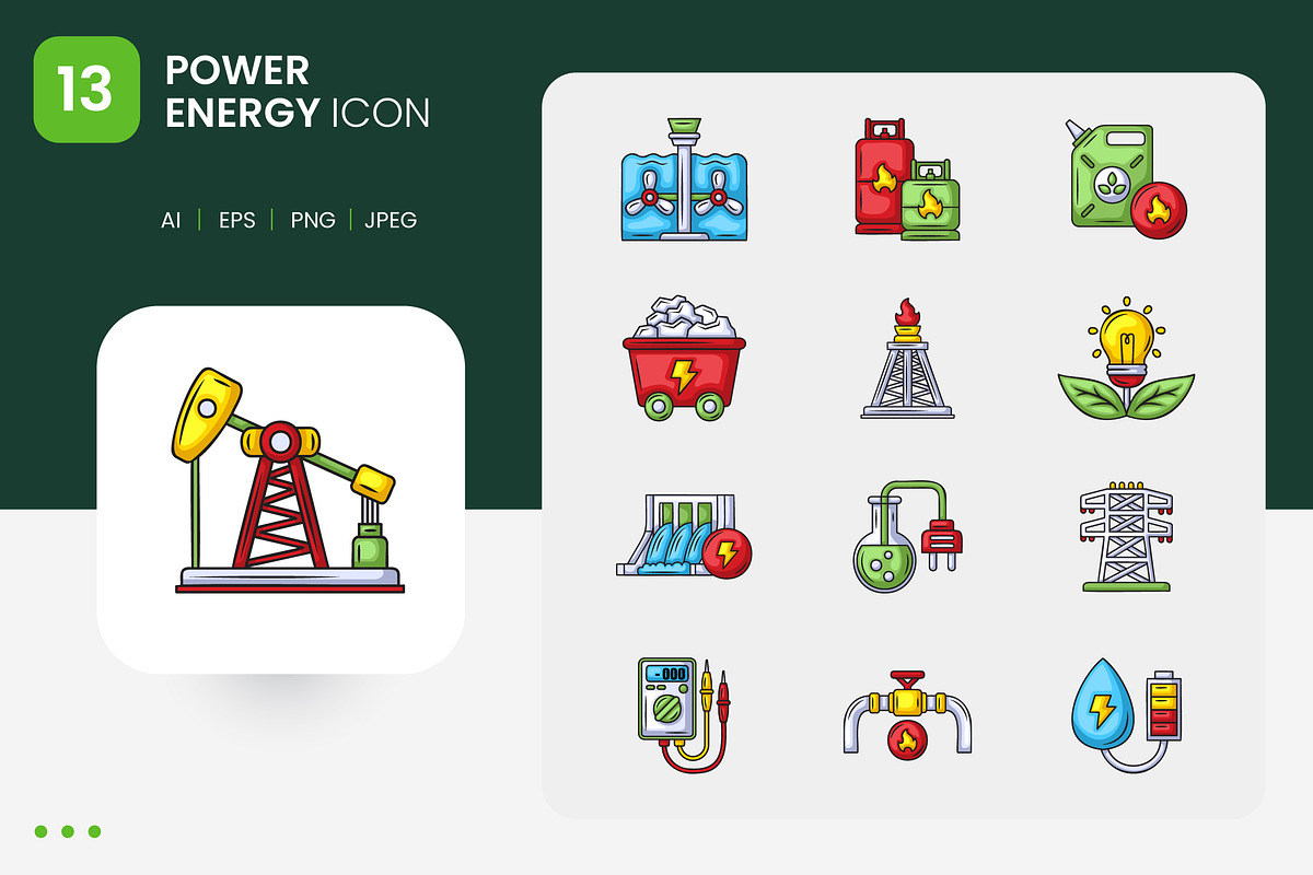 Power Energy Icon Set, a Duotone Icon by shin_std