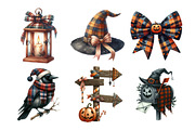 Halloween Autumn Plaid Clipart, an Illustration by Daily.Designs (Thumbnail 2 of 5)