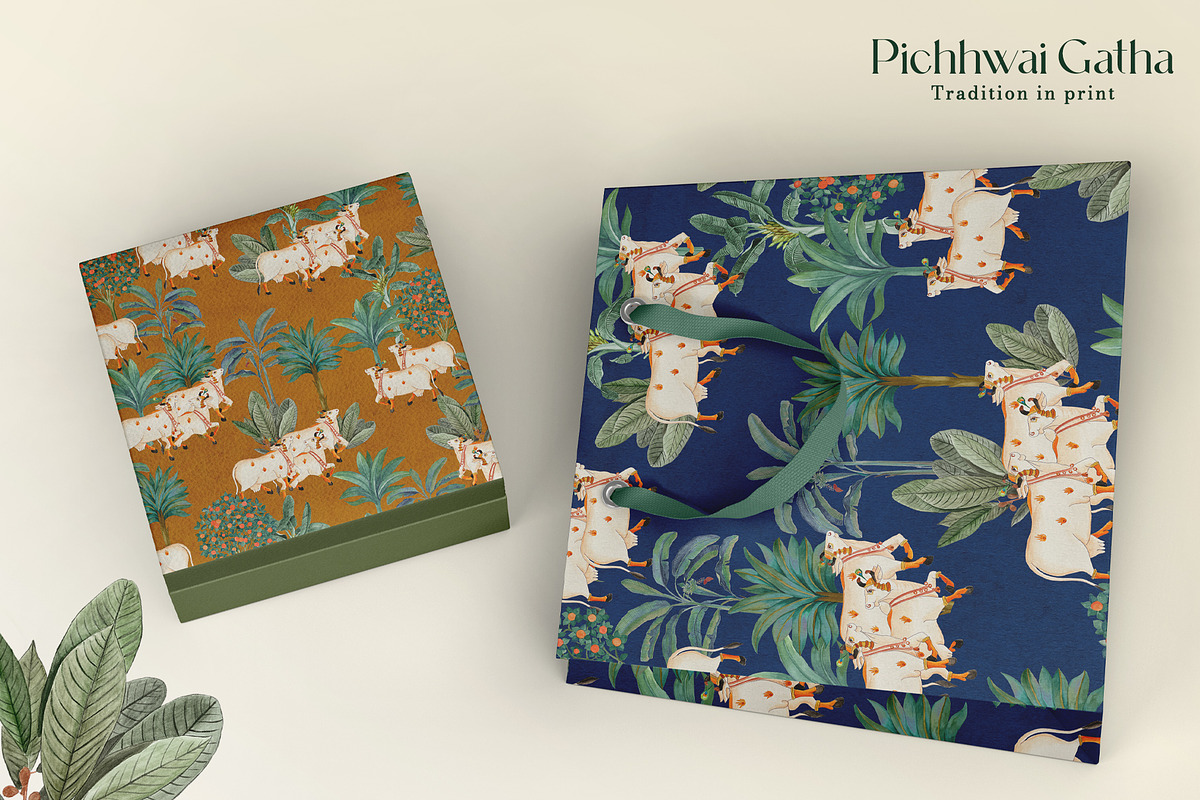 Pichhwai Gatha Prints & Patterns, a Pattern Graphic by GND ART STUDIO (Photo 6 of 8)