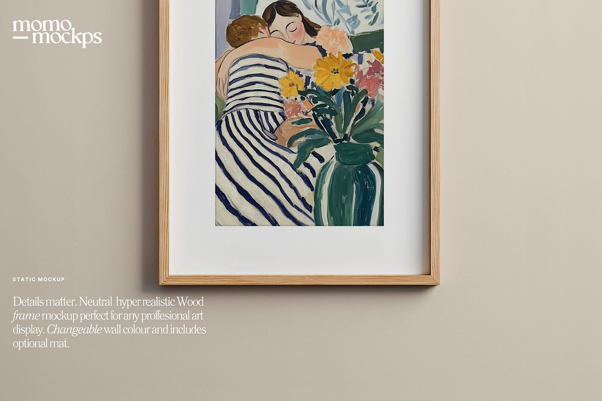Wall Art Poster Frame Mockup | PSD, a Household Mockup by momomockps (Photo 4 of 7)