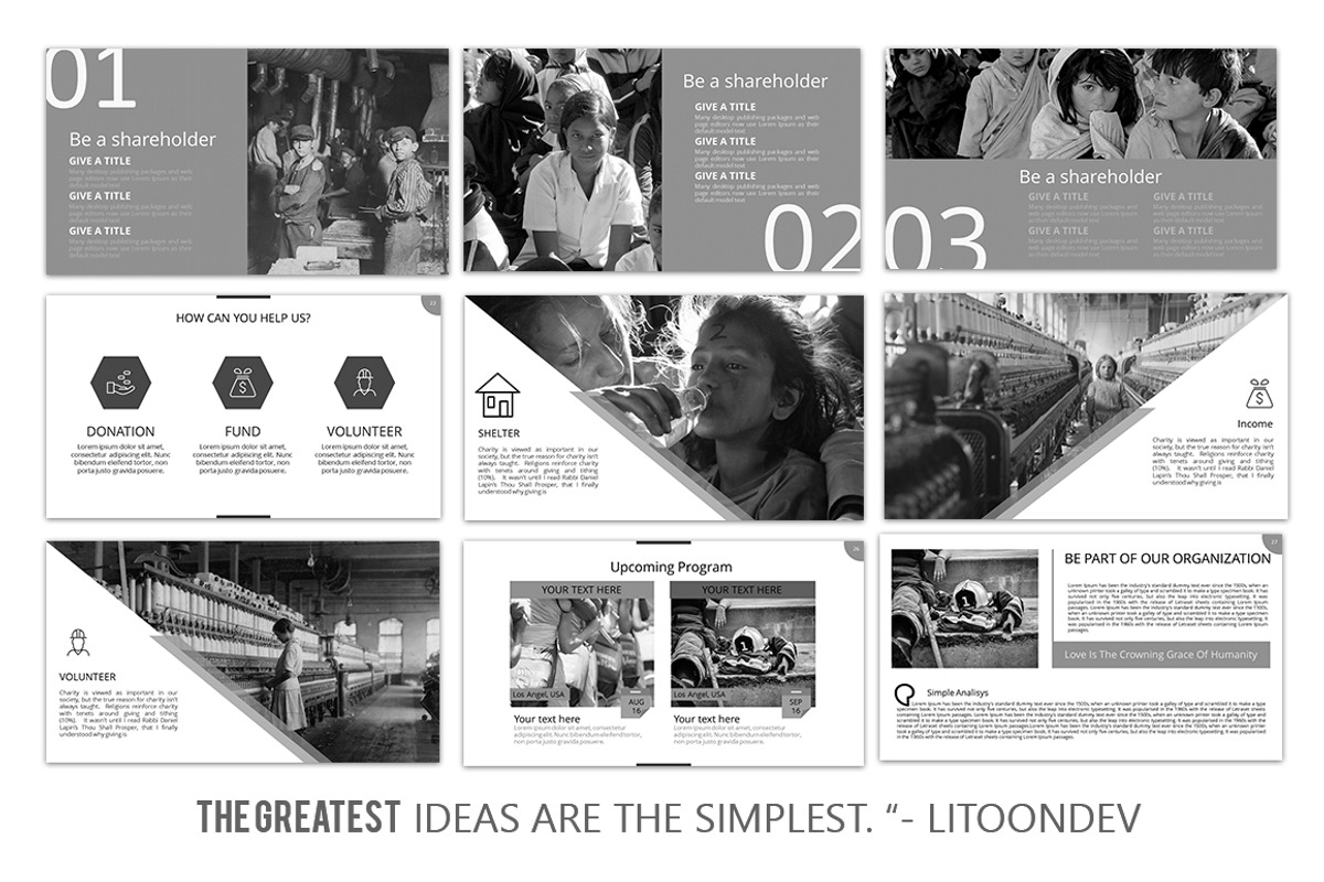 Dlara Charity Version 2, a Presentation Template by litoondev (Photo 3 of 5)