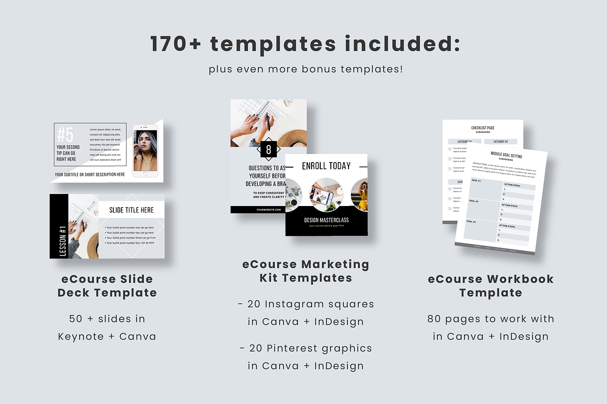 eCourse Resource Bundle, a Design Template by Studio Soluna (Photo 2 of 31)