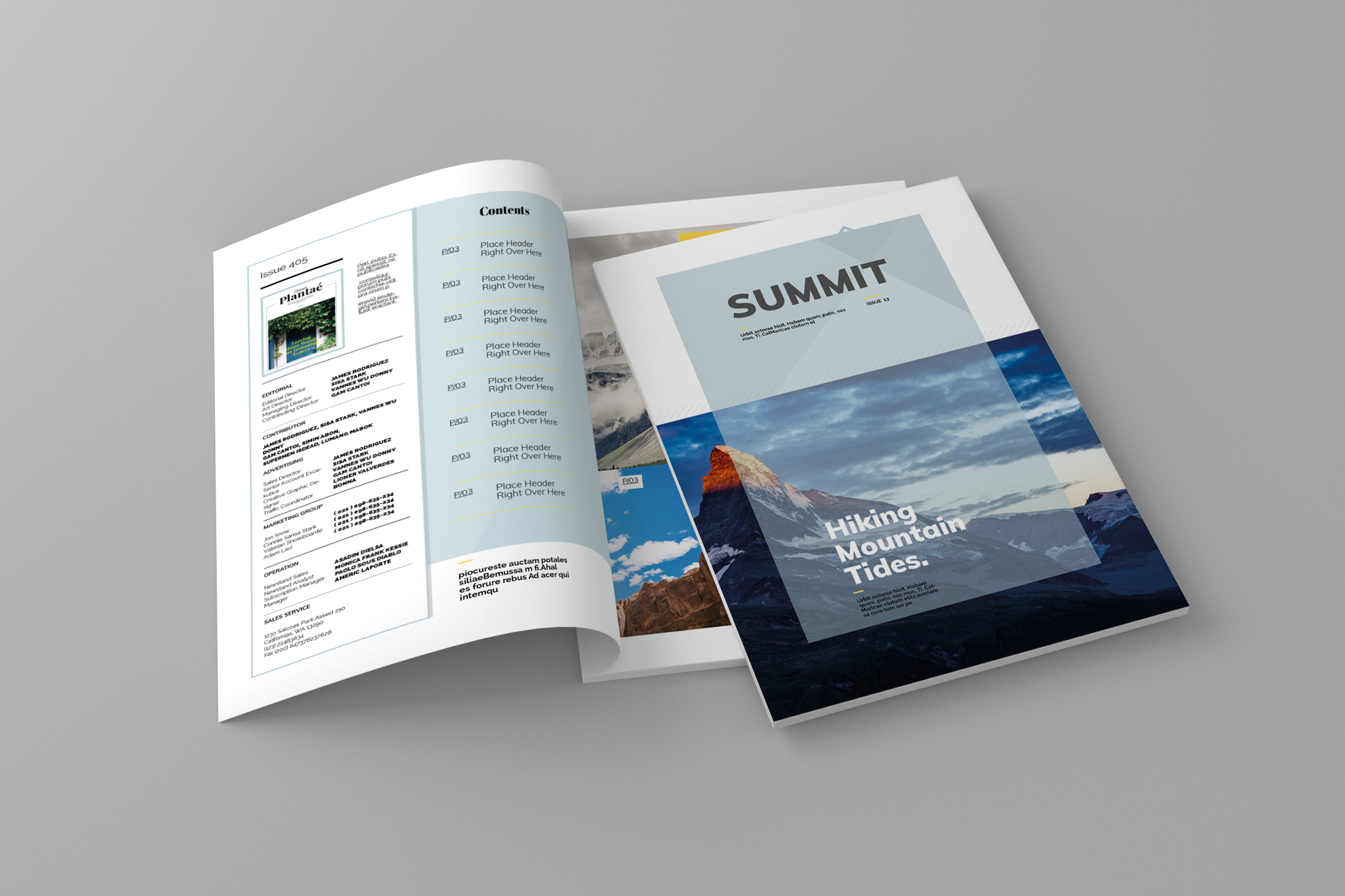 Summit - Magazine Template, a Magazine Template by inspirasign