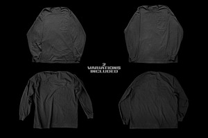 Worn Long Sleeve Pocket Tee Mockup