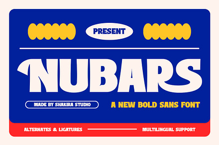 Nubars - Bold Sans Serif Font, a Sans Serif Font by Shakira Studio