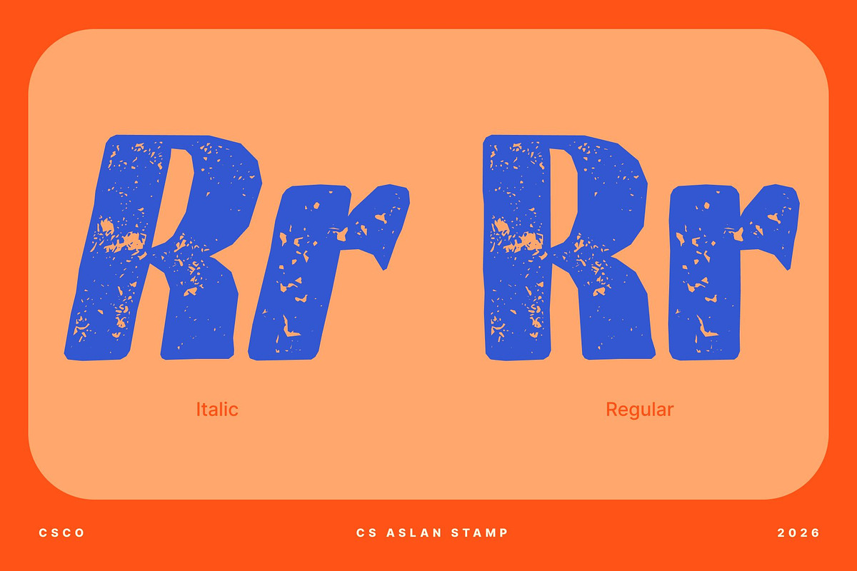 CS Aslan Stamp, a Sans Serif Font by Craft Supply Co. (Photo 3 of 8)
