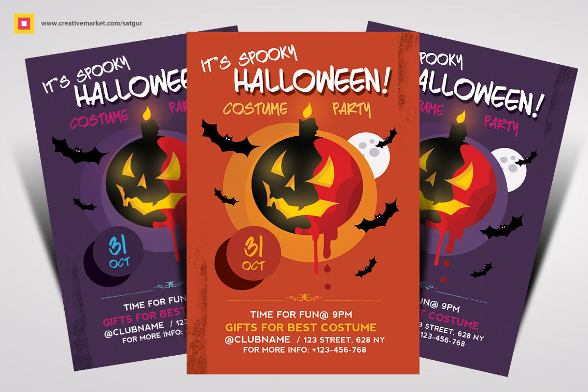 Halloween Flyer Vol 3, a Flyer Template by Satgur Graphic Design (Photo 1 of 5)
