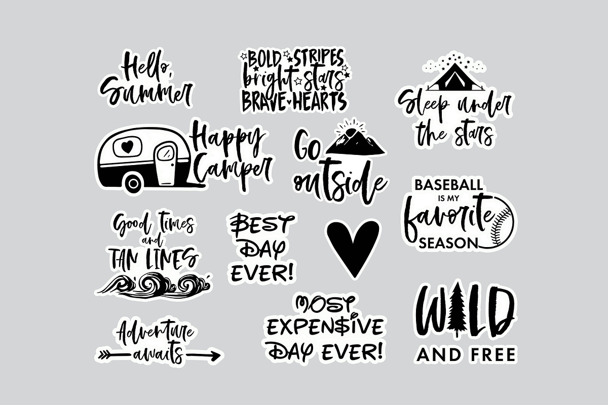 Hello Summer Typography Set, a Social Media Template by Nancy Ingersoll (Photo 6 of 10)