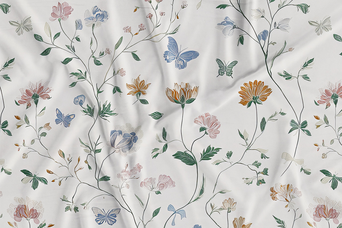 Romantic Floral Seamless Patterns, a Pattern Graphic by Olya Creative (Photo 12 of 17)
