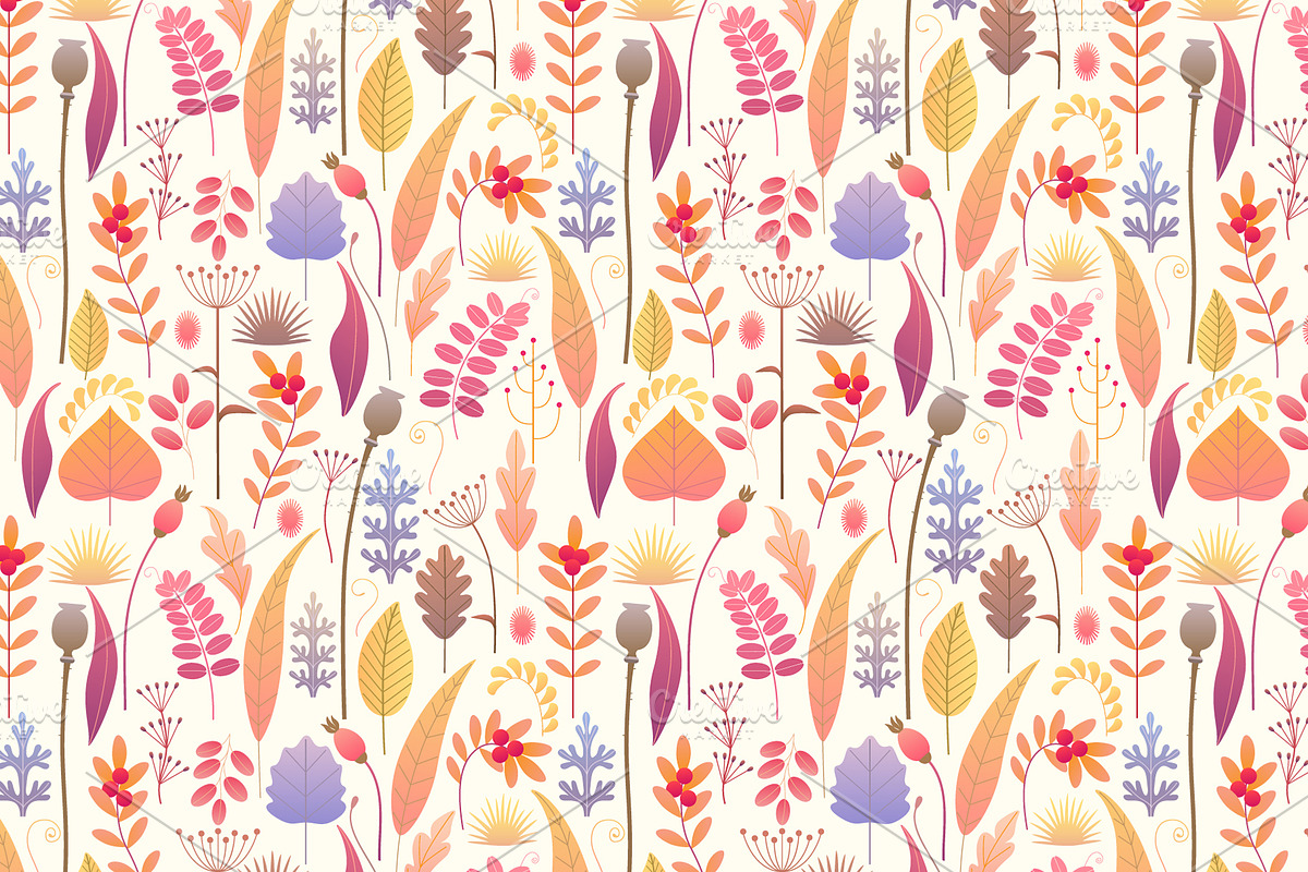 Fall Foliage Decoration, a Decorative Illustration by Valentyna Smordova (Photo 5 of 6)