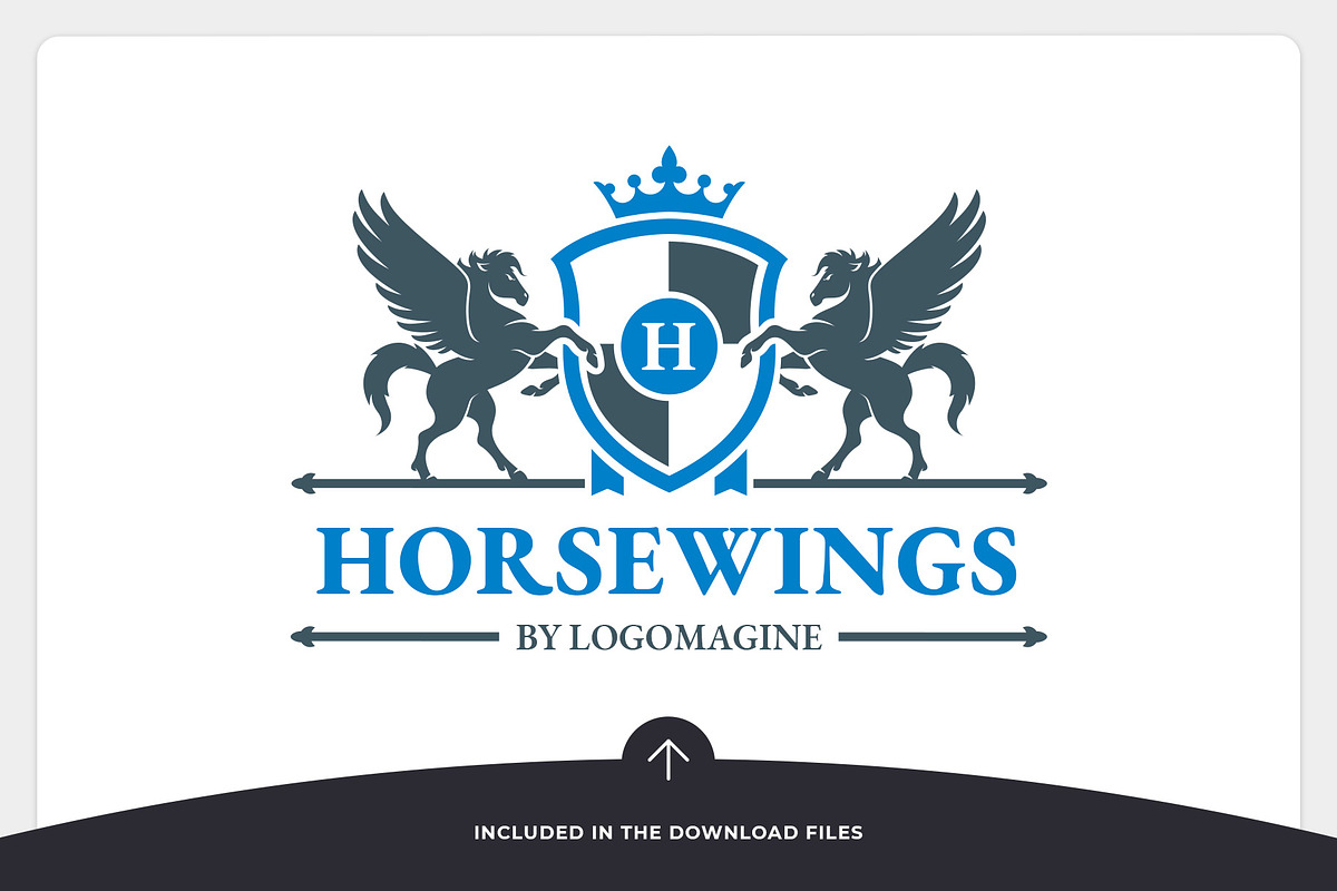 Pegasus Crest Logo Template, a Branding & Logo Template by LOGOMAGINE (Photo 5 of 13)