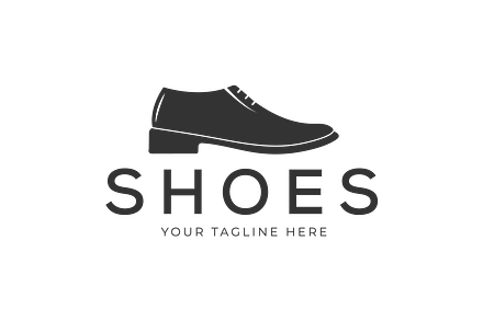 derby shoes logo or loafer shoe icon
