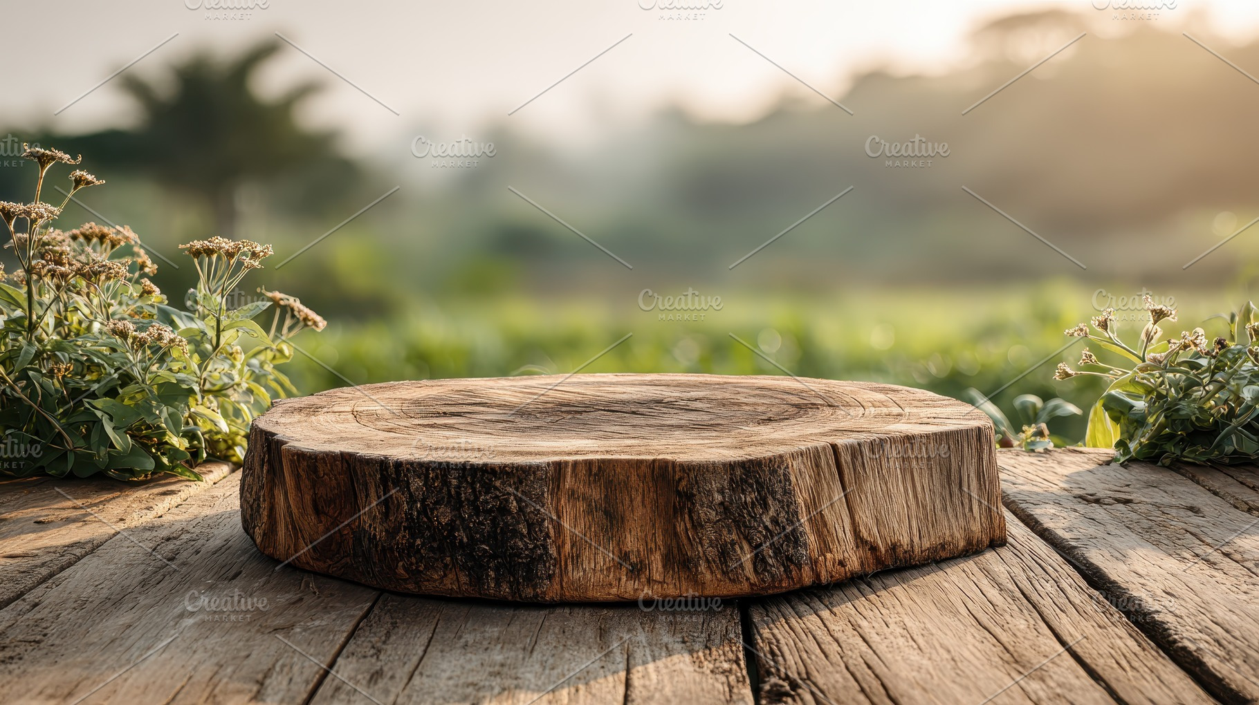 Wooden Tree Stump Display Nature Bac, an Abstract Photo by Pixeness Studio