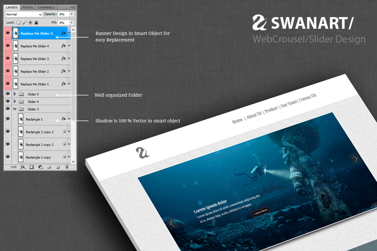 25 Realistic Web Slider / Carousel, a Templates & Theme by ORCOLOR (Photo 5 of 5)