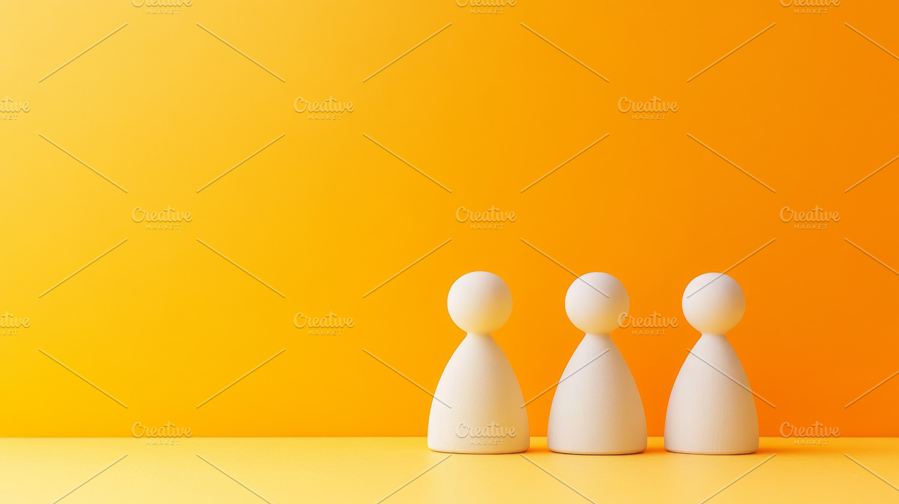 Abstract human figures on yellow background., an Abstract Photo by Natalia Klenova's Shop