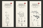 Merry Christmas hand drawn set+label, a Texture Illustration by Cienpies Design (Thumbnail 2 of 2)