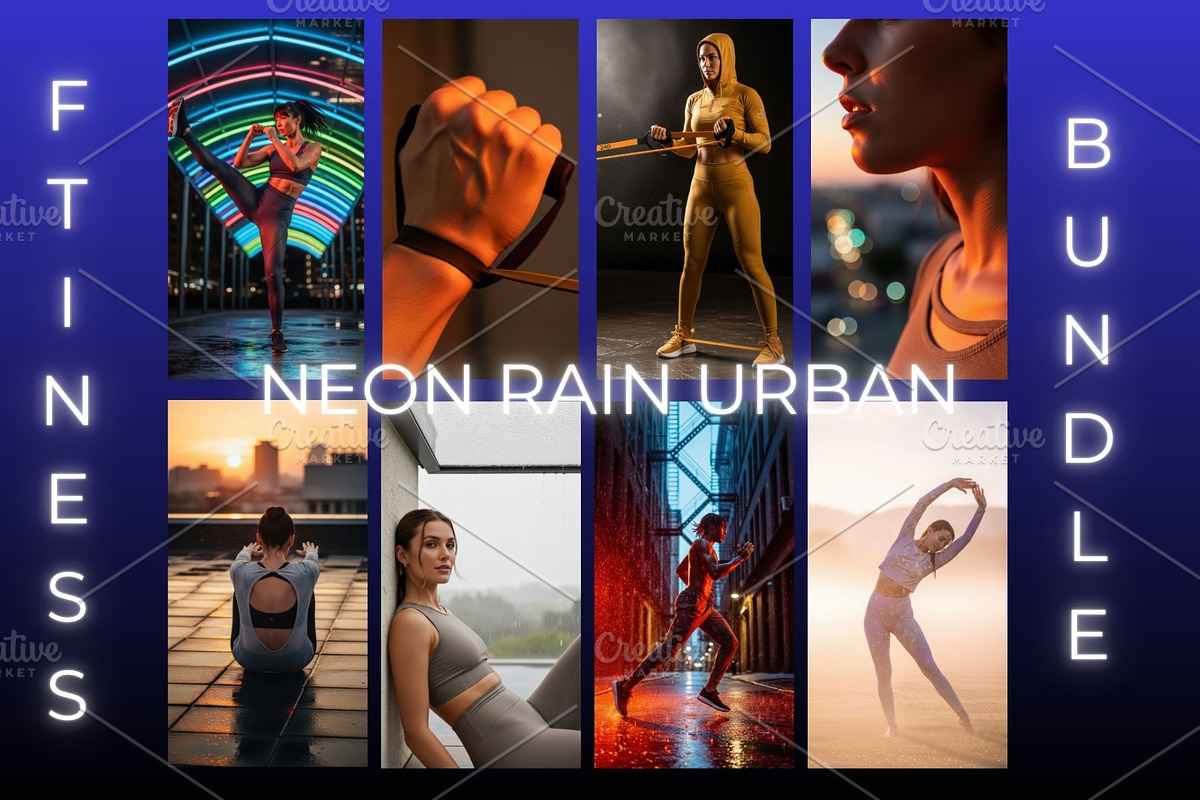 Fitness workout urban Neon Bundle 22, a Sports & Recreation Photo by Olyryk & Aglo (Photo 2 of 3)