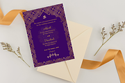 Indian Wedding Invitation Card, a Print Template by TheSimplySereneShop (Thumbnail 1 of 8)
