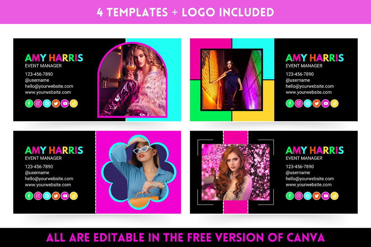Canva Email Signature Bundle, an Email Template by SunshineStudioBoutique (Photo 5 of 9)