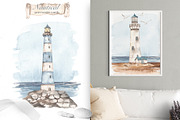 Nautical watercolor collection, a Transportation Illustration by Marina Ermakova (Thumbnail 7 of 13)
