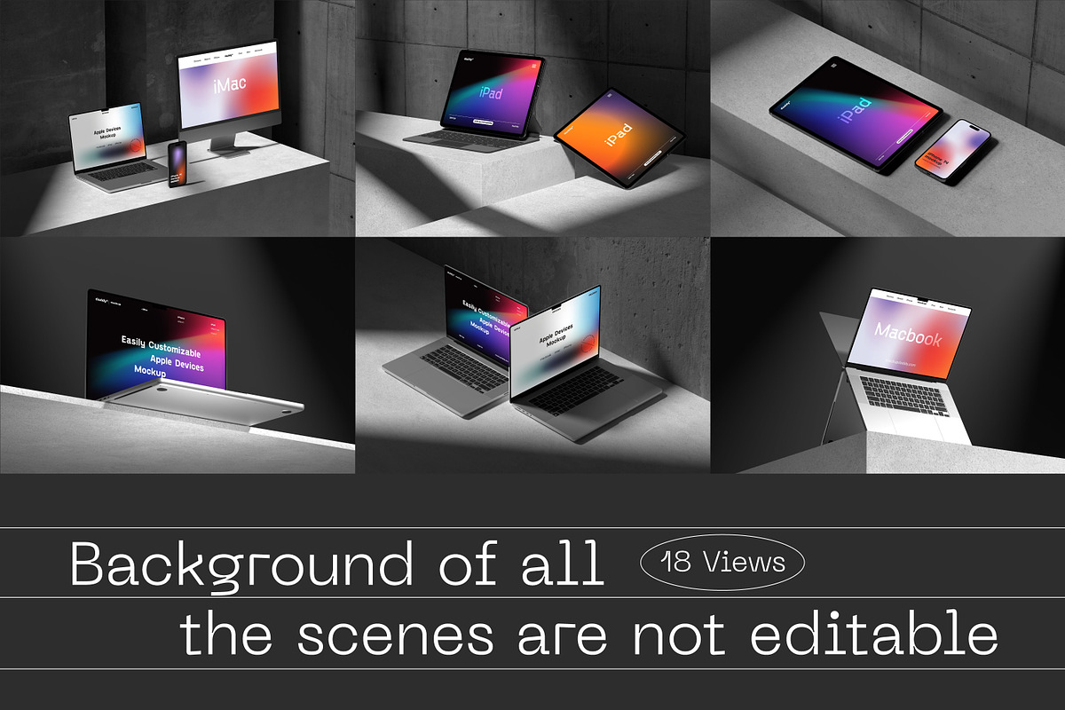 Apple Products Mockup Collection, a Device Mockup by Mockupdaddy (Photo 2 of 20)