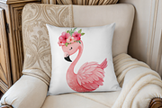 Watercolor Flamingo Clipart, an Animal Illustration by MockupWizard (Thumbnail 5 of 5)