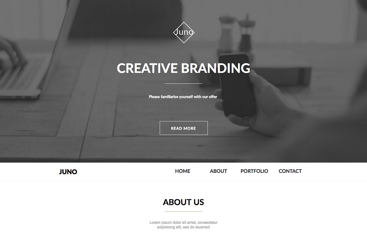 Juno – Minimal Portfolio Muse Theme, a Websites & App Template by emagweb (Photo 2 of 2)