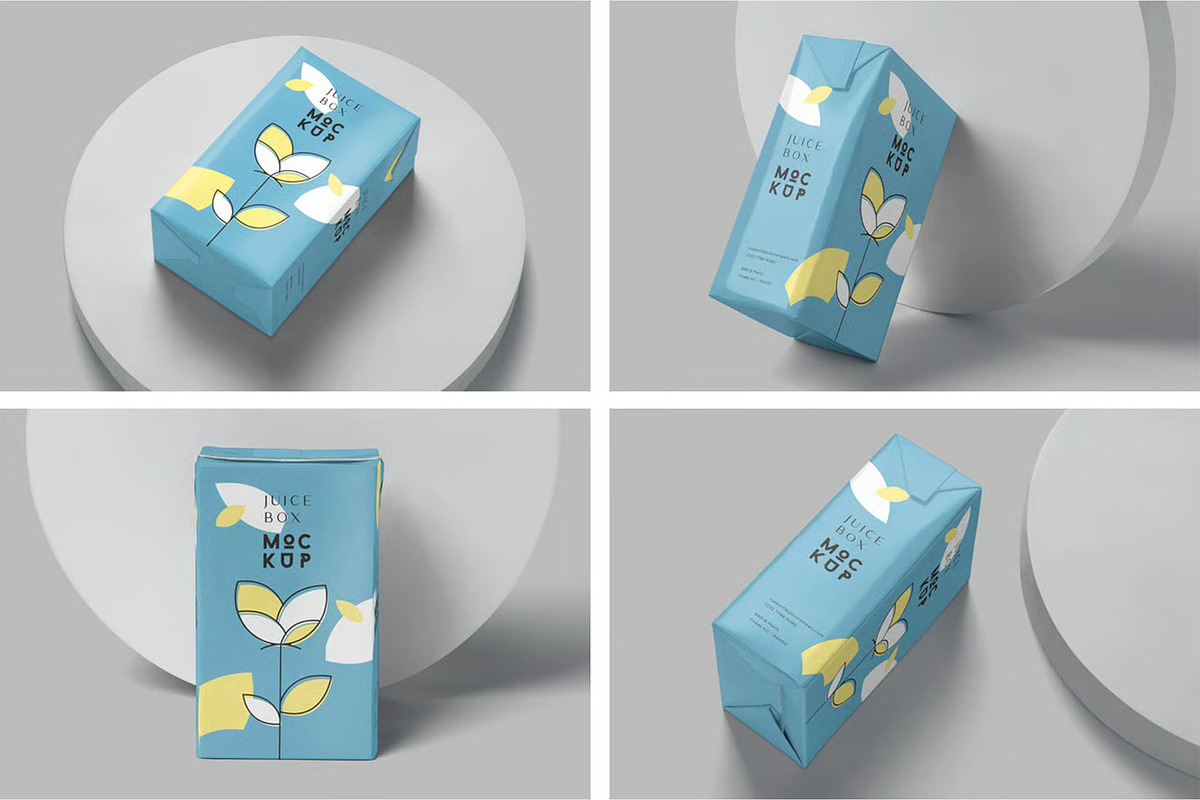 Juice Box Mockups, a Product Mockup by megostudi0 (Photo 1 of 6)