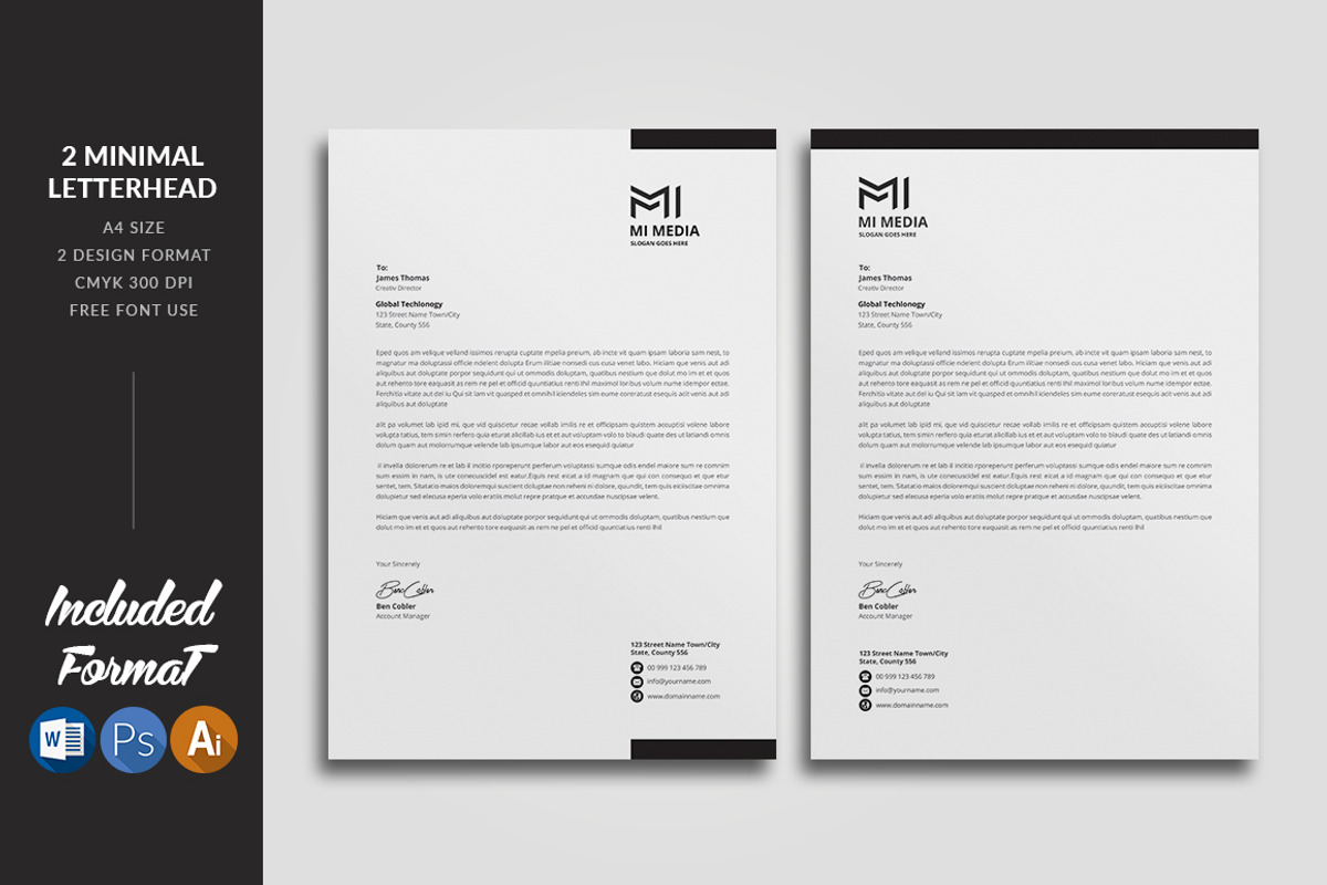 Letterhead, a Stationery Template by Creatune (Photo 1 of 5)