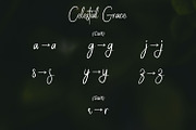 Celestial Grace, a Handwritten Font by Fernande (Thumbnail 7 of 7)