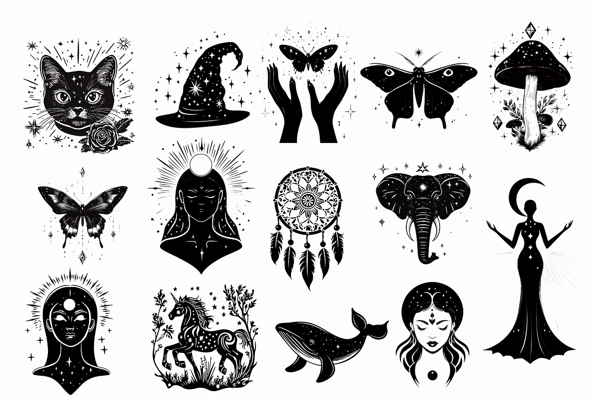 Mystic Moon Simple Logo Graphics, an Illustration by NadiaTheronArt (Photo 3 of 4)
