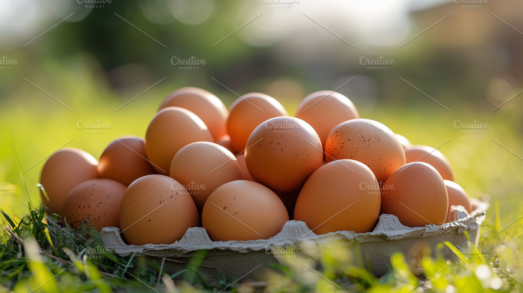 Eggs from free range on a tray, a Food & Drink Photo by MistyDay