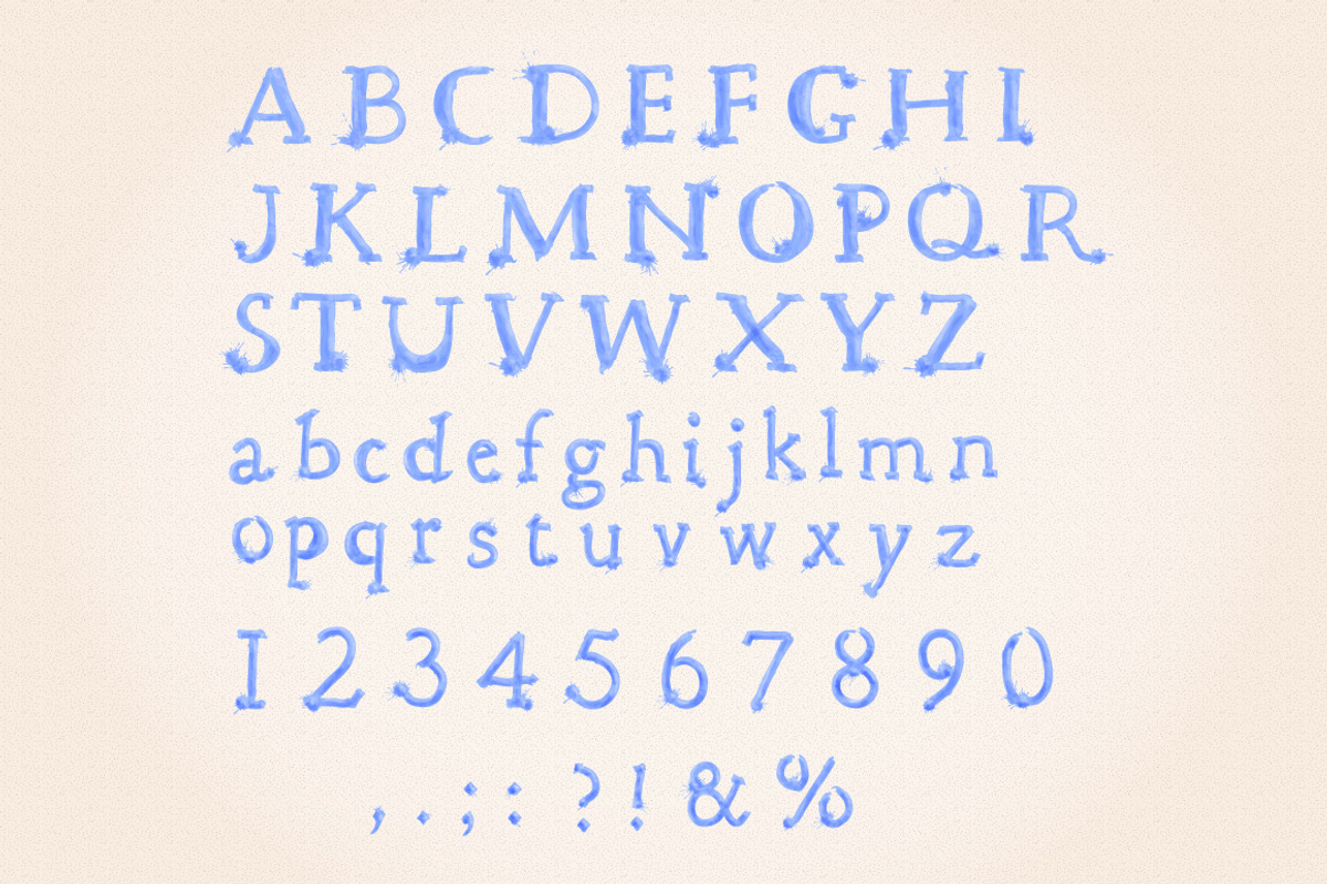 Watercolor Alphabet, a Texture Illustration by Anna Ivanir (Photo 2 of 4)
