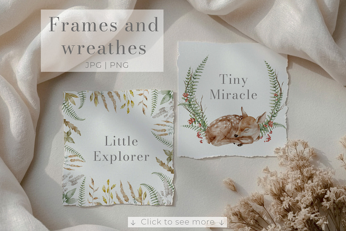 Woodland Animals Watercolor Clipart, an Illustration by Alisles (Photo 13 of 18)