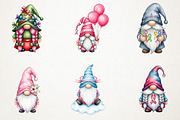 Breast Cancer Gnome Watercolor Png, an Illustration by RobertsArt (Thumbnail 3 of 7)
