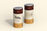 Paper Tube With Metallic Lid Mockup, a Packaging Mockup by Ram Studio LLC (Thumbnail 8 of 14)