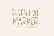 Essential Marker An Essential Font
