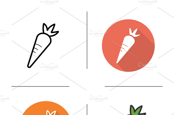 Carrot Icons. Vector