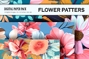 Floral Patterns 02. Digital Paper., a Texture Illustration by STORE KENO (Thumbnail 2 of 3)