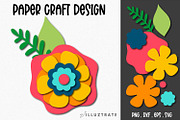Paper Flower SVG Cut File Bundle, a Decorative Illustration by illuztrate (Thumbnail 4 of 16)