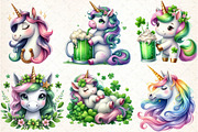 St Patrick’s Day Unicorns Sublimatio, an Illustration by DreamCafeArt (Thumbnail 3 of 4)